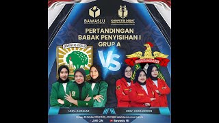 1. BABAK PENYISIHAN 1 GRUP A - UNIVERSITAS ANDALAS VS UNIVERSITAS HASANUDDIN