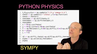 Python Physics: Symbolic Lagrangian Solutions Using Sympy