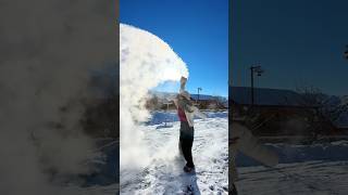 Beautiful snow splash 🤩 #shorts #facts #hot #water #snowfall #snow #snowwhite #virlashort #coldplay