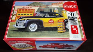 AMT '41 Plymouth Coupe 1197M Before you Buy / Box opening Parts, Decals, Instructions Coke-Cola