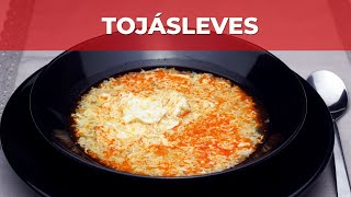 Tojásleves videó recept | Rongyos leves | Csurgatott tojásleves recept