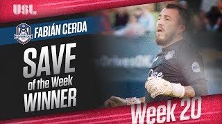 USL Save of the Week - Fabián Cerda, Week 20 Winner