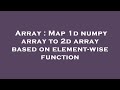 Array : Map 1d numpy array to 2d array based on element-wise function