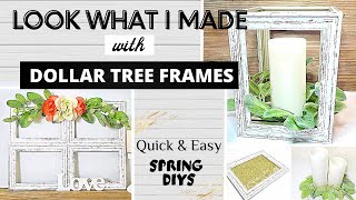 Transform DOLLAR TREE Frames Into Beautiful Home Decor | Easy Spring DIYS