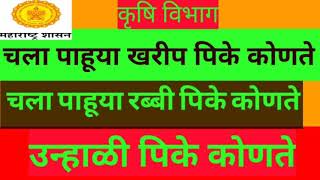 चला पाहूया खरीप, रब्बी, उन्हाळी पिके कोणते घेतले जाते महाराष्ट्रात .maha dbt शेती योजना@