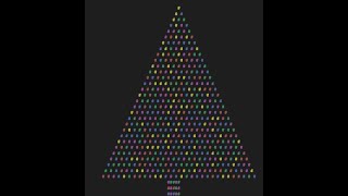 Animated Rainbow Christmas tree in python in 14 lines of code!!! #shorts #programming #python