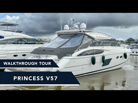 Princess V57 Walkthrough Yacht Tour - Stunning 850k Sports Cruiser - New Value over 2 Million!