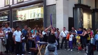 Street Magic at Covent Garden: Balloon Swallow Trick