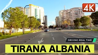 TIRANA, ALBANIA - UDHETOJME NE QENDER TE TIRANES - DESHMORET E KOMBIT, BULEVARDI I RI [4K HDR]