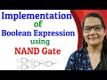 Implementation of  Boolean Expression using NAND Gate in Hindi|Digital Electronics