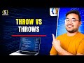 Throw vs throws in Java Explained | Exception Handling Concepts