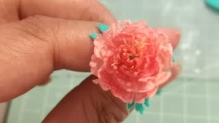 巨巨巨詳細的微縮黏土牡丹花手工教程來啦！Manual tutorial on miniature clay peony flowers