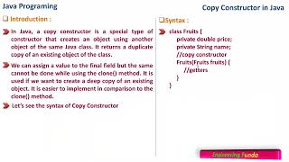 Copy Constructor - Java Programming