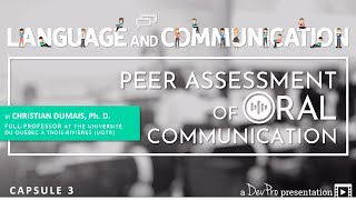 Capsule 3 - Peer Assessment of Oral communication