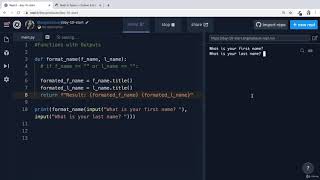 Multiple return values | 100 Days of Code: The Complete Python Pro Bootcamp for 2022