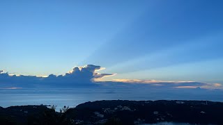 TimeLapse1252 【薄明光線】 光芒  夜明け  🎇  雲のタイムラプス動画