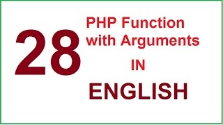 PHP Faunction with arguments English || PHP Function arguments