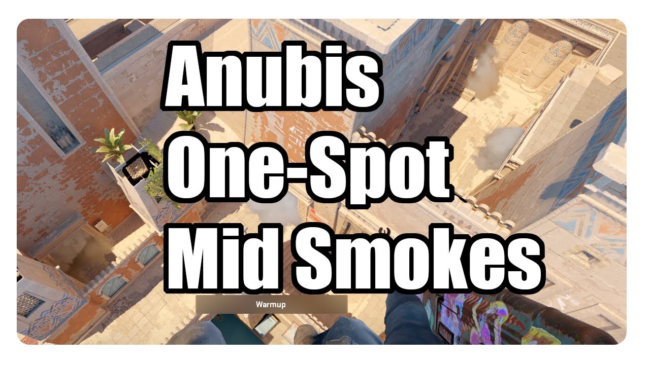 CS2 Anubis - 1 Spot ALL Mid Smokes & More! - YouTube