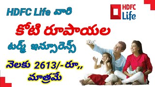 టర్మ్ ఇన్సూరెన్స్ Rs.2,613/- కే కోటి రూపాయల ప్లాన్.#1cr term insurance