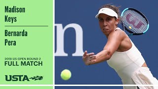 Madison Keys v Bernarda Pera Full Match | 2018 US Open Round 2
