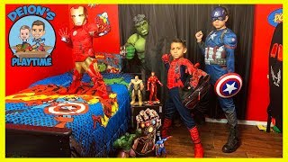 Spider-Man Hide and Seek with Avengers | Deion's Playtime