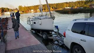 Спуск яхты на воду за 1 минуту