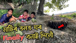 Finally মাটিৰ তলত ঘৰ বনালোঁ - We Built Secret Underground House