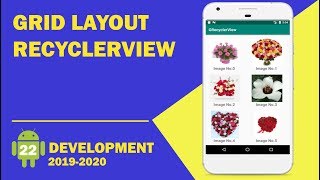 Android tutorial - 22 - How Create Grid Layout Recyclerview | Images & Text Recyclerview