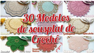 30 Modelos de sousplat / americanos de crochê lindos Mostrei o nome de cada um deles