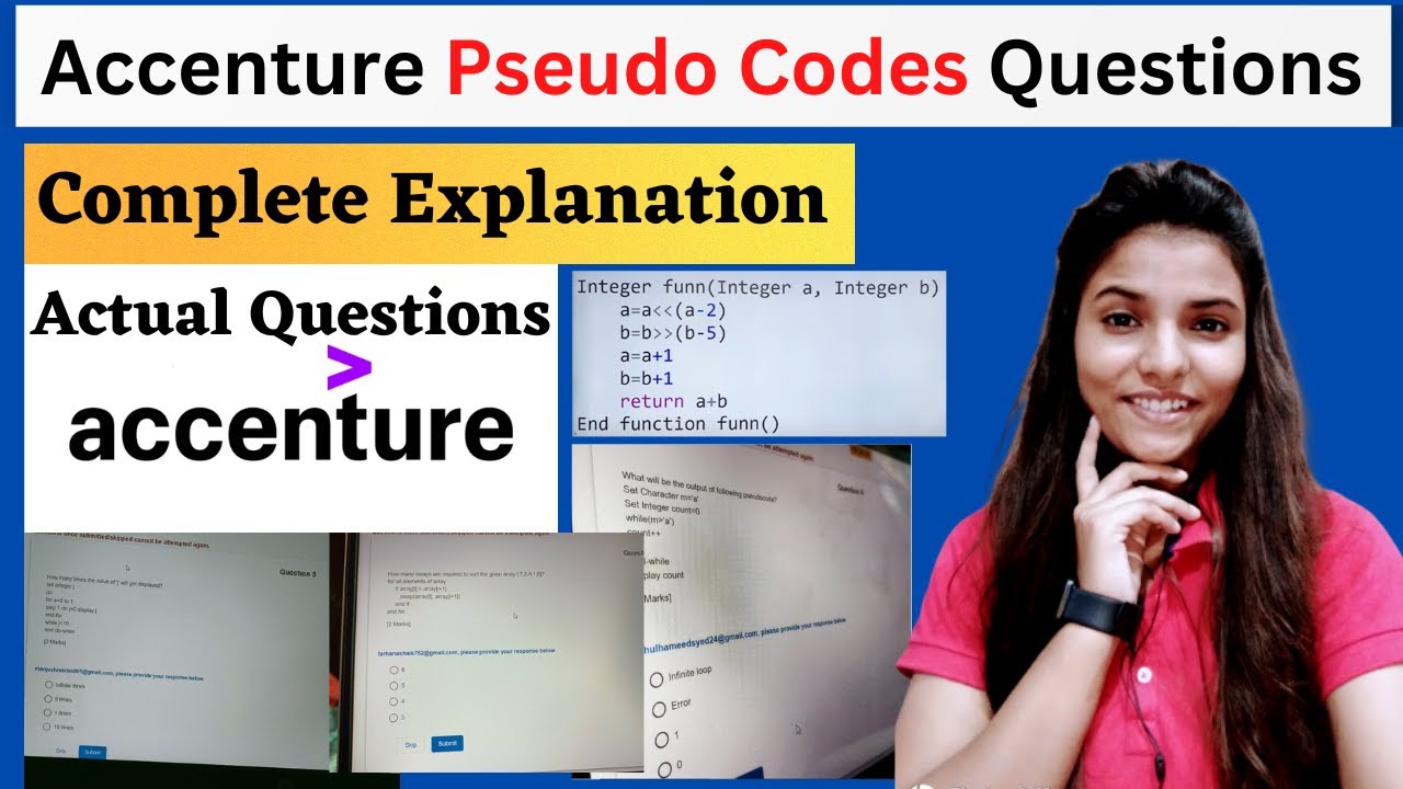 Accenture Pseudo Code Questions || Previous Year Pseudo Codes Asked In ...