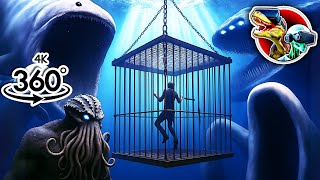 360 Bloop, El Gran Maja, Ningen and Cthulhu Sea Monsters From Cage | 360 video 4K