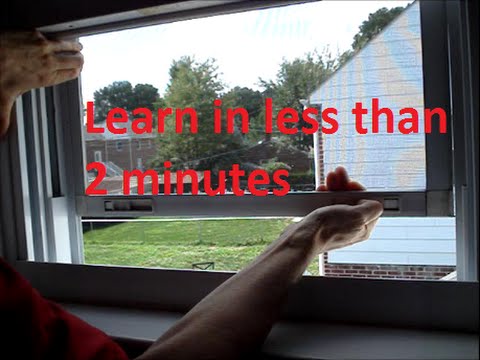 Remove and Reinstall a Window Screen Remove and Reinstall a Window Screen
