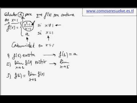 Calcular A Para Que La Funcion Sea Continua En Un Punto - YouTube