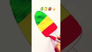 Satisfying creative painting 🍏🍋🍓🍦#art #satisfying #trending