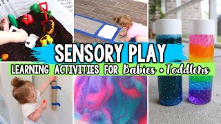 SENSORY PLAY ACTIVITIES FOR BABIES & TODDLERS // LEARNING THROUGH PLAY | Jessica Elle