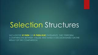 Control Structures in Algorithms