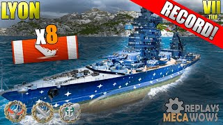 Lyon 8 Kills \u0026 92k Damage | World of Warships Gameplay 4k