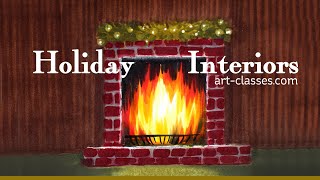 Art-Classes.com: Mini Copic Holiday Interiors Class