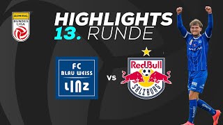 FC Blau-Weiß Linz - FC Red Bull Salzburg 13. Runde ADMIRAL Bundesliga 2024/25