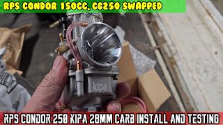 (EP9 Kipa 28mm Flat slide carb install on CG250, RPS condor test ride. Kipa better than Nibbi?