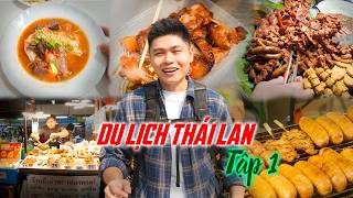 Du lịch Thái Lan ăn tùm lum món - Đi chợ buổi sáng nhiều món ngon - Ăn món Bún huyết lâu đời | Tập 1