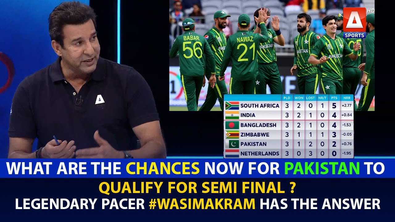 What are the chances now for Pakistan to qualify forSemi-finals?Legendary #WasimAkram has the answer