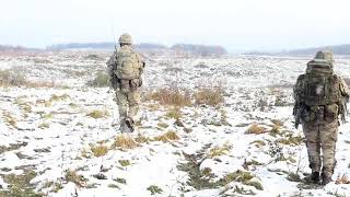 Officer Cadets practice section attacks on the live firing range as part of Exercise Dynamic Victory