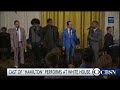Hamilton cast performs My Shot at White House