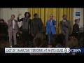 Hamilton cast performs My Shot at White House