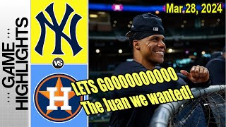 New York Yankees vs Houston Astros Highlights [Opening Day] - Juan Soto 45 homer