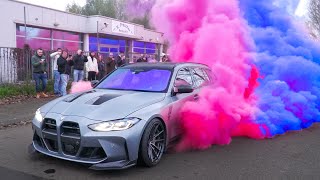 800HP BMW M3 G81 GENDER REVEAL WITH CRAZY BURNOUT!