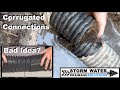 How To Connect Corrugated Pipe To PVC Pipe - Corrugated Drainage Pipe Connections - Yard Drainage