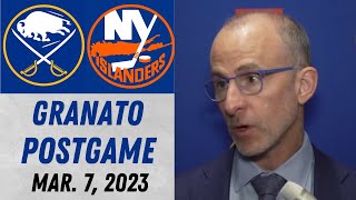 Don Granato Postgame Interview vs New York Islanders (3/7/2023)