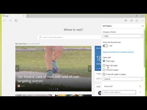 Windows 10 - Setting your Home Page in Edge Windows 10 - Setting your Home Page in Edge